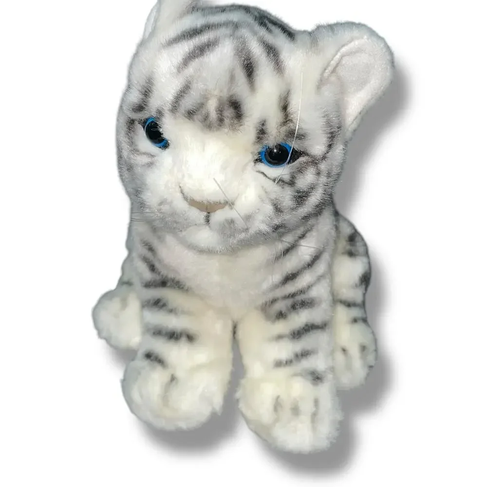 Hansa Creations Plush White Tiger Cub Lifelike Stuffed Animal Baby Cat 8